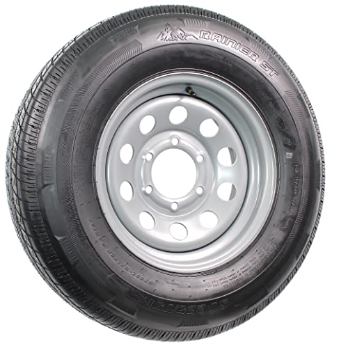 eCustomrim 2-Pack Radial Trailer Tire Rim Assembly ST225/75R15 Silver 6 Lug