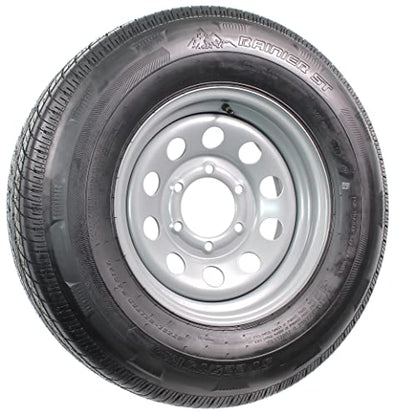 eCustomrim 2-Pack Radial Trailer Tire Rim Assembly ST225/75R15 Silver 6 Lug