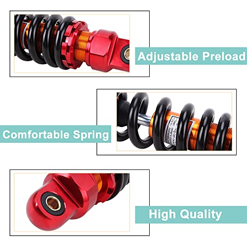 OUMURS 285mm 11.2" Universal Motorcycle Rear Shock Absorber Suspension Adjustable 980lbs Spring Fit for Dirt Bike Pit Dirt Bike Fit for Honda Yamaha Apollo Stomp WPB Bucci Orion M2R - size: 285mm