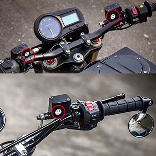 6Pcs Motorcycle Brake Sight Glass 18mm Universal Motorbike Master Brake Cylinder Rear Brake Pump Oil Mirror Sight Lens Gasket Front Rear Replacement