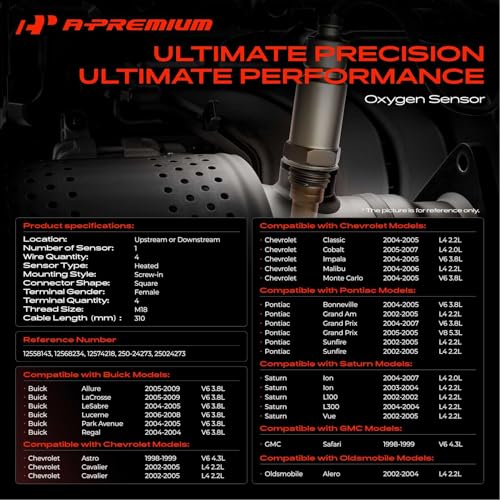 A-Premium O2 Oxygen Sensor, Compatible with Chevrolet & Buick & GMC