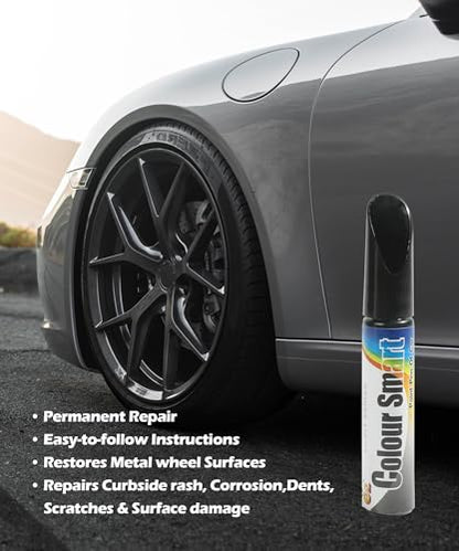 SCUARI Touch Up Paint for Cars,Wheel Paint,Car Accessories Car Paint Scratch Repair,Car Paint Pen,Car Scratch Remover Pen,Wheel Scratch Fix,Touch Up Paint Pen,Fit for Car Rim Scratch Repair (Black) - color: Black