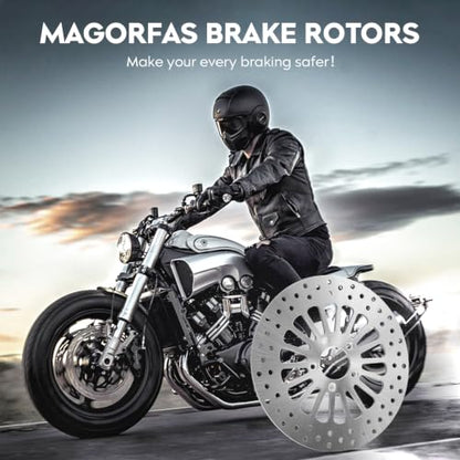 11.8" Silvery Front Brake Rotors Disc w/Bolts Fit for Harley Davidson Touring,for Road King/Electra Glide/Street Glide/Road Glide 2008-2022-1 PCS - size: 1 Front Rotor
