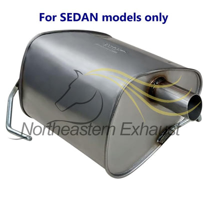 Northeastern Exhaust | Stainless Steel - Exhaust Muffler and Resonator Pipe Assembly Compatible for Subaru Impreza 2012-2016 2.0L SEDAN - Includes Clamp, Gaskets, and Bolts Spring