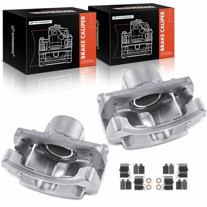 A-Premium Front Disc Brake Caliper with Bracket - style: Front Driver and Passenger Side