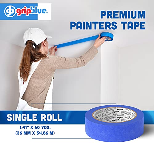Professional-Grade Blue Painters Tape 1.5 Inch Wide, 1 Roll - size: 1.5 in/1.41 (Single Roll)