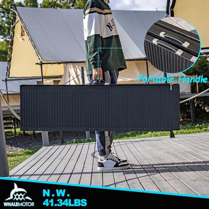 WHALEMOTOR Black Portable Wheelchair Ramp, 7FT No-sew Non-Slip Aluminum Wheelchair Ramp, Folding Portable Wheelchair Ramps for Home, Weight Capacity Up to 800 LBS, Loading Dock Plates - size: 7FT Using height 7-21"