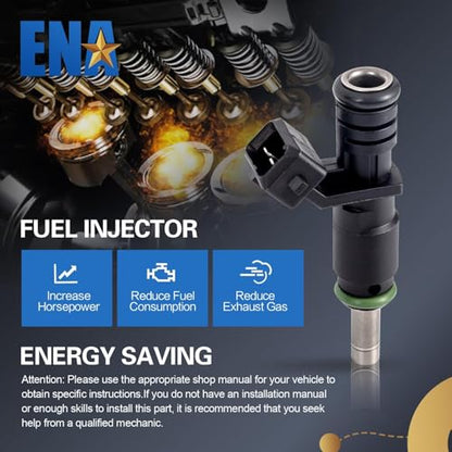 ENA Fuel Injector for FJ748 8001725N 13537531634 01G716B Set of 6 Compatible with BMW 125i 128i 323i 325i 325xi 328i xDrive 328xi 330Ci 330i 330xi 525i 525xi 528i 530xi X1 X3 X5 Z4 L6 3.0L 2008-2013