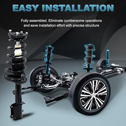 Rear Shock Absorbers Compatible with 1993-2002 Toyota Corolla & Chevy Prizm - size: 171953 171954