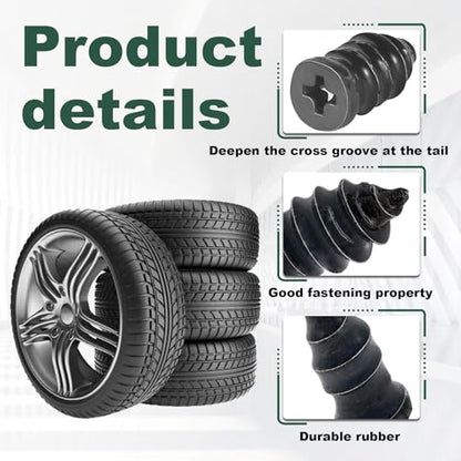 20Pcs Tire Repair Rubber Nails Spiral Plugs Kit - size: 20Pcs