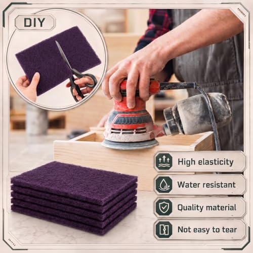 50 Pack Multicolor Fine Scuff Pads 6 X 9 in Abrasive Sanding Pad - color: Multicolor