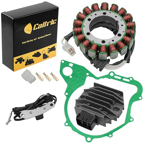 Caltric Stator and Regulator Rectifier with Gasket Compatible With Yamaha V-Star 650 Classic Xvs650 1998-2000