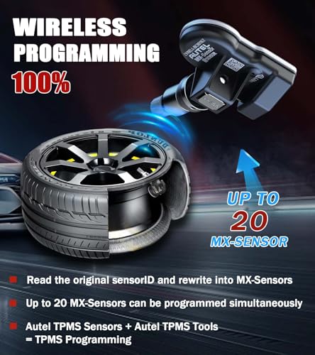 Autel MaxiTPMS 1pcs Pack Metal Stem TPMS MX Sensor 315MHz 433MHz Universal Tire Sensor Work with TS408 TS508 TS601 TS608 MK808TS MS906TS ITS600 (Autel MX-Sensor Mental 1PCS) - size: Autel MX-sensor Mental 1PCS