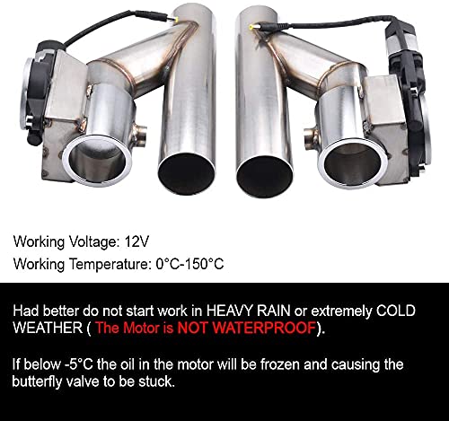 SPELAB Stainless Steel Exhaust Pipe Kit (2.5 inch) - size: 2.5 inch