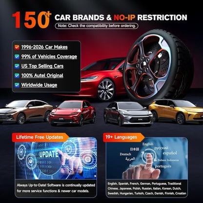 Autel MaxiTPMS TS501 PRO TPMS Programming Tool, 2026 Same as TS508 Up of TS501 TS408S, Program Autel MX-Sensor 315/ 433MHz, Relearn Activate 99% Sensor, Tire Pressure Monitoring System Diagnostic Tool