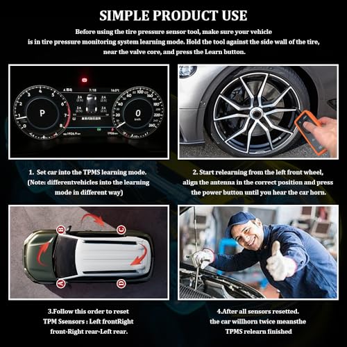 TPMS Relearn Tool, Tire Pressure Monitor System Sensor, EL-50448 TPMS Reset Tool, Automotive Activation Programming Training Tool OEC-T5 Compatible with GM Buick/Chevy Series Vehicles