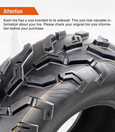 HALBERD 25x8-12 ATV/UTV Tire, 6PR 25x8x12 Rear Spare Tire, Tubeless - size: 25x8-12