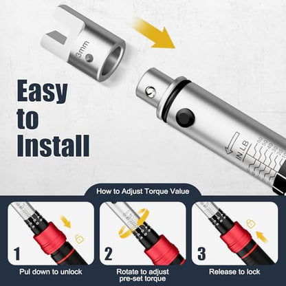 VANPO Spoke Torque Wrench, 10–60 in-lb, for Motorcycle Wheel Maintenance - size: Spoke (10-60 In-Lb)