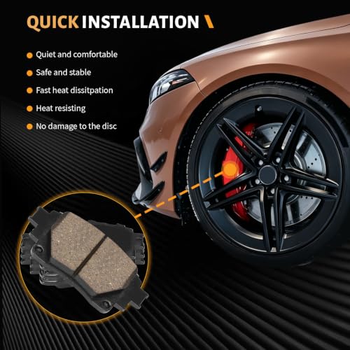 D2183 Rear Ceramic Brake Pads Kit Fit For Toyota Corolla 2019 [2.0L], For Toyota Corolla 2020-2024 - style: HZ2183
