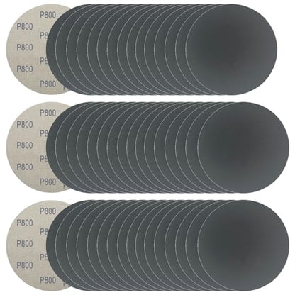 6 Inch 50 Pcs Wet Dry Hook and Loop Sanding Discs, No Hole, 800 Grit - style: Grit 800