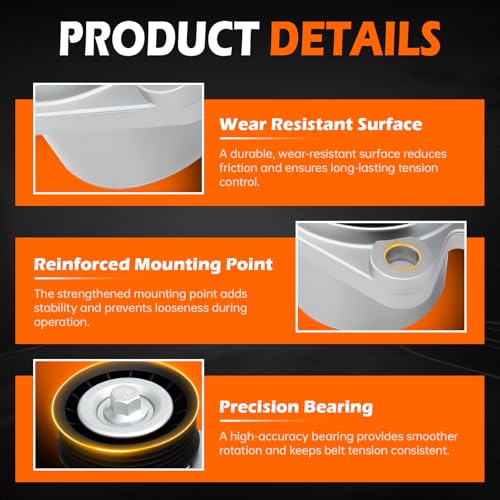 GAHA Tensioner Pulley Assembly, Compatible for Mazda 2007–2010 3 - size: 38485