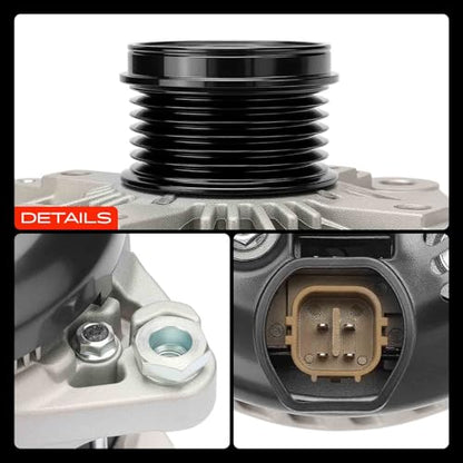 A-Premium Alternator, 12V 180A 6-Groove Pulley Clockwise