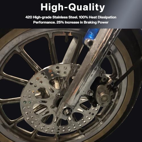 TOFR 11.8" Front Rear Brake Rotors with Pads Bolt for Harley Touring 14-21 - color: Polished