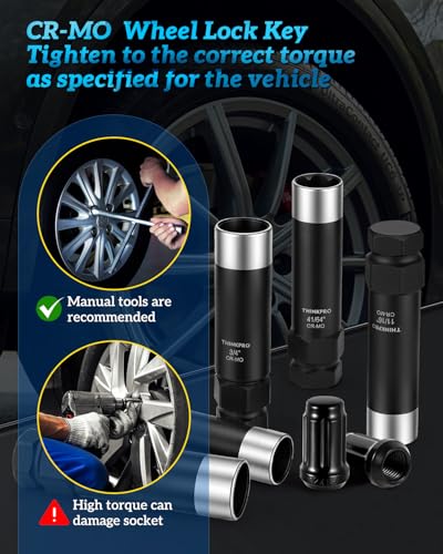 Spline Lug Nut Socket Set,5/6/7/12 Spline Wheel Lock Removal Kit