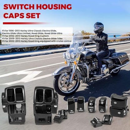 Hand Control Switch Housing Button Caps Black - color: black