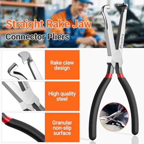 Preciva 3 PCS Electrical Disconnect Pliers, Electrical Connector Pliers for Cars, Automotive Electrical Plug Connectors, Automotive Wire Locking Push Tab - color: Black