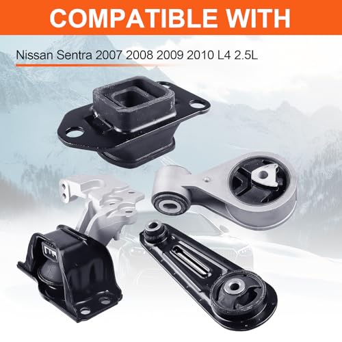 Engine Motor Mount Compatible with Nissan Sentra 2007 2008 2009 2010 L4 2.5L,Replacement for A7352 A4352 A7370 A4351 - size: Sentra 07-10
