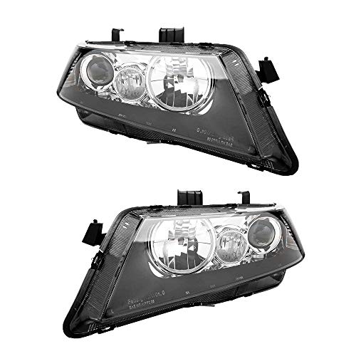 Headlights Assembly LH+RH Replacement for Acura TSX 2004-2005 - color: black