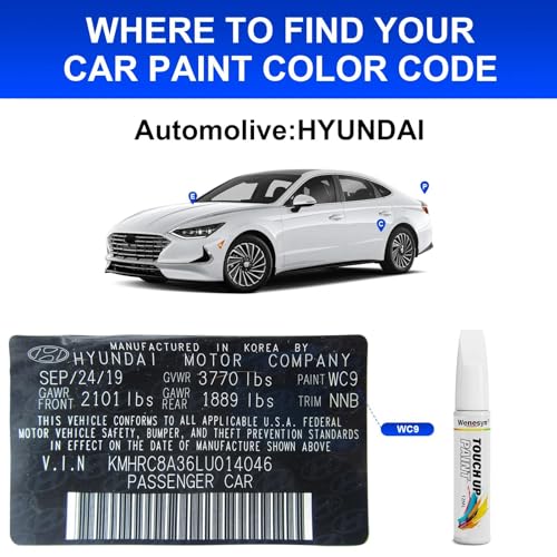 S3B Phantom Black Touch Up Paint Compatible with Hyundai Cars - color: S3B Phantom Black/Twilight Black