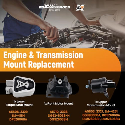 maXpeedingrods Engine Motor & Transmission Mount Kit for Ford Fusion L4 2.5L 2013-2016 OE A5603 A5710 A5606 - size: for Ford Fusion L4 2.5L 2013-2016