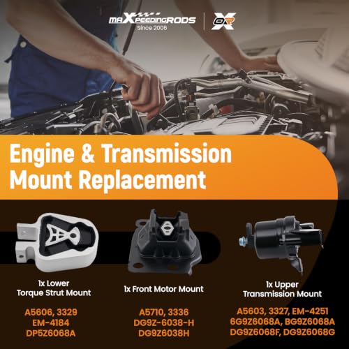 maXpeedingrods Engine Motor & Transmission Mount Kit for Ford Fusion L4 2.5L 2013-2016 OE A5603 A5710 A5606 - size: for Ford Fusion L4 2.5L 2013-2016