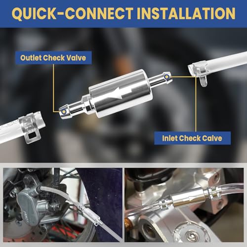 4-Pack Brake Bleeder Hose Kits with One-Way Check Valves