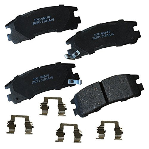 Bendix Premium SBC383K1 Ceramic Rear Brake Pads for Select Models Chrysler,Dodge,Stealth,Stratus,Eagle Summit,Talon,Vista,Mitsubishi 3000GT,Diamante,Eclipse,Expo,LRV,Galant,Sigma,Plymouth - style: SBC383K1