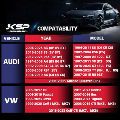 KSP 20mm 5X100 & 5X112 Wheel Spacers for Audi A4 A6 A8 S4 S6 TT Quattro & VW Golf Jetta Passat - Hub Lip Bolt Pattern with 10 M14x1.5 Extended Lug Bolts 57.1mm Hub Bore 2pcs - size: 20mm