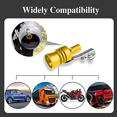 2PCS Car Turbo Whistle, Aluminum Alloy Universal Turbo Whistle - color: Gold