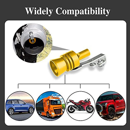 2PCS Car Turbo Whistle, Aluminum Alloy Universal Turbo Whistle - color: Gold