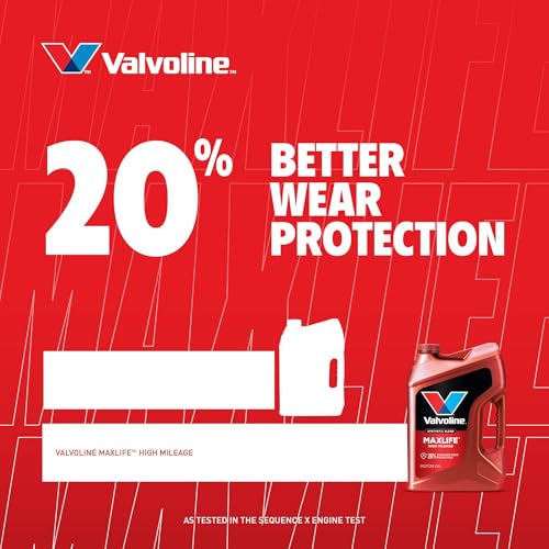 Valvoline High Mileage with MaxLife Technology 10W-30 Synthetic Blend Motor Oil 5 Quart - size: 5 qt (Pack of 1), style: High Mileage