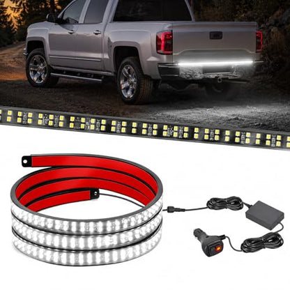 Nilight 60 Inch 360 LED Tailgate Strobe Light Strip White - color: 60" Tailgte Strobe White