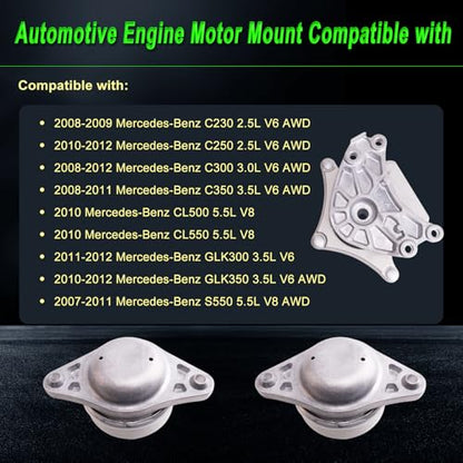 Engine Motor Mount fit Benz 08-11 C350/11-12 GLK300 10-12 GLK350 3.5 - size: 2007-2012 Benz CL500 AWD