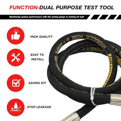 6000PSI Fuel Pressure Test Kit Hpop Test Gauge Kit Fuel Pressure Testers Compatible with Ford 1994-2007 F250 F350 Powerstroke 6.0L & 7.3L Diesel Engines