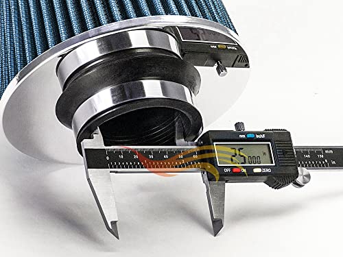 Rtunes Racing 2.5-Inch 63.5mm Washable Dry Clamp-On Cone Air Filter, Blue - size: Standard 2.5"