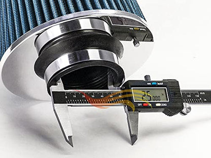 Rtunes Racing 2.5-Inch 63.5mm Washable Dry Clamp-On Cone Air Filter, Blue - size: Standard 2.5"