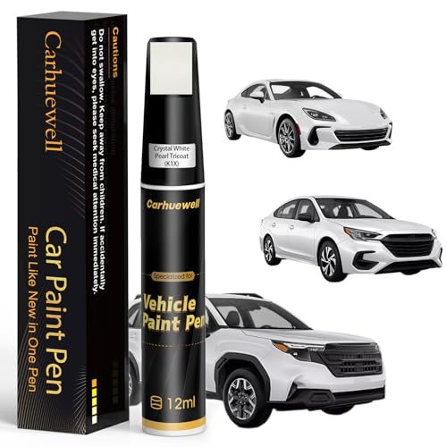 Crystal White Pearl Tricoat(K1X) Touch Up Paint Compatible with SUBARU - color: Crystal White Pearl Tricoat(K1X) for Crystal White Pearl(K1X) Compatible with 2025 Outback/2024 Crosstek/2025 Compatible withester/2024 Ascent/2024 Impreza/2025 Legacy/2024 BR