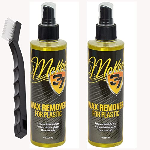 McKee's 37 2 Pack Wax Remover for Plastic with Detail Brush - size: 8 Fl Oz (Pack of 2)