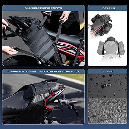 Rhinowalk Motorcycle Saddle Bag/Tail Bag/Seat Bag Universal Saddle Bag Mounting Base - size: Rear Seat Double Saddle