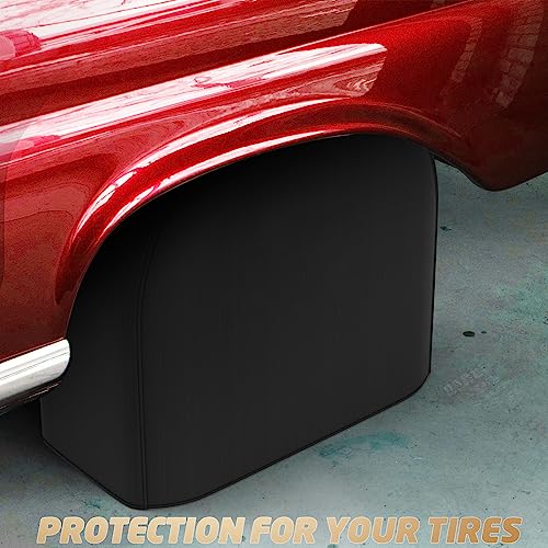 K-Musculo RV Tire Covers 2-Pack, Waterproof Wheel Covers for RV Wheel Travel Trailer Camper Truck SUV, Fit 27-29 Inch Tire Diameter (Black) - color: Black - 2Pack, size: (27''-29'') Dia